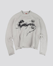 WHITE LOSTBEAST KNITWEAR