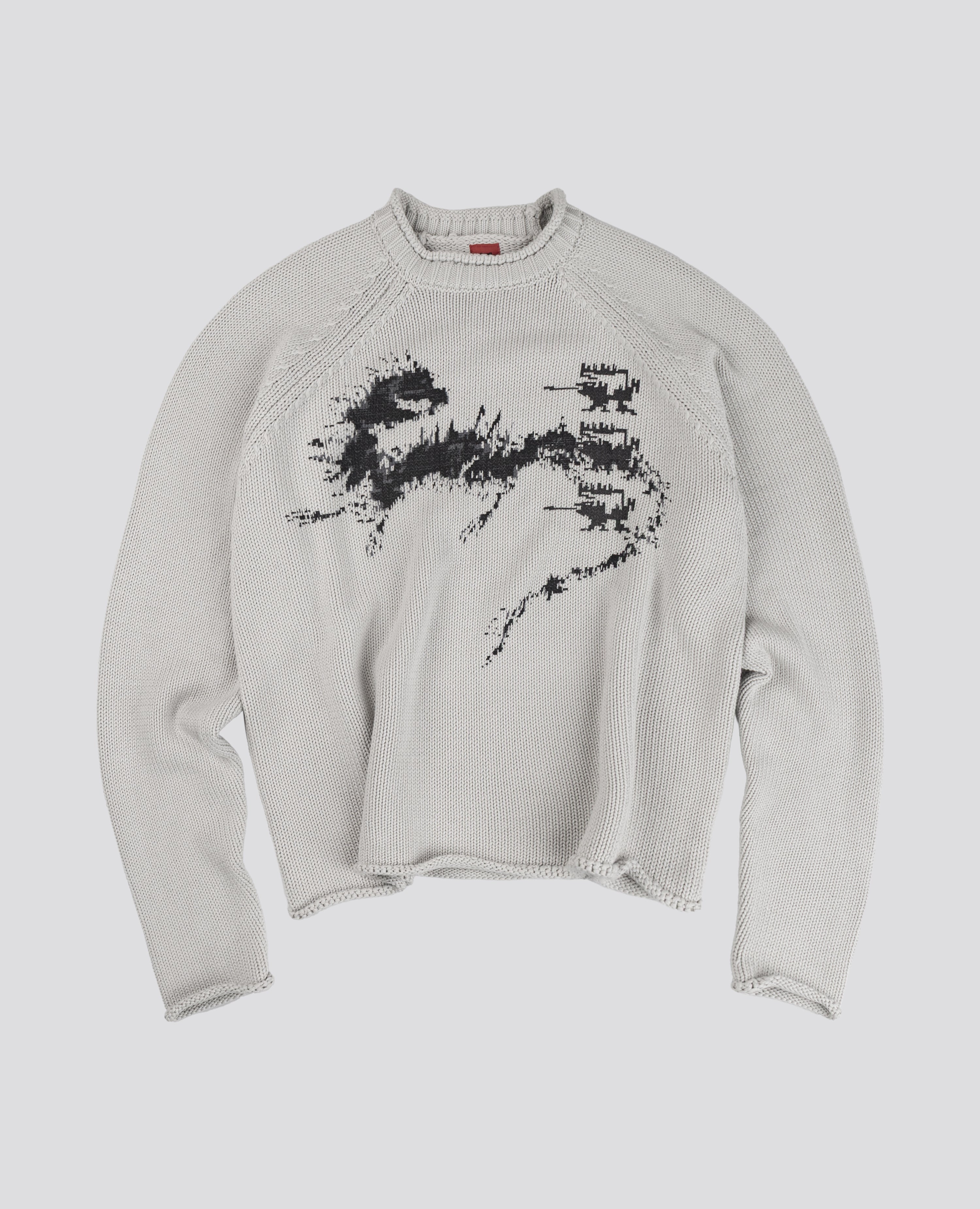 WHITE LOSTBEAST KNITWEAR